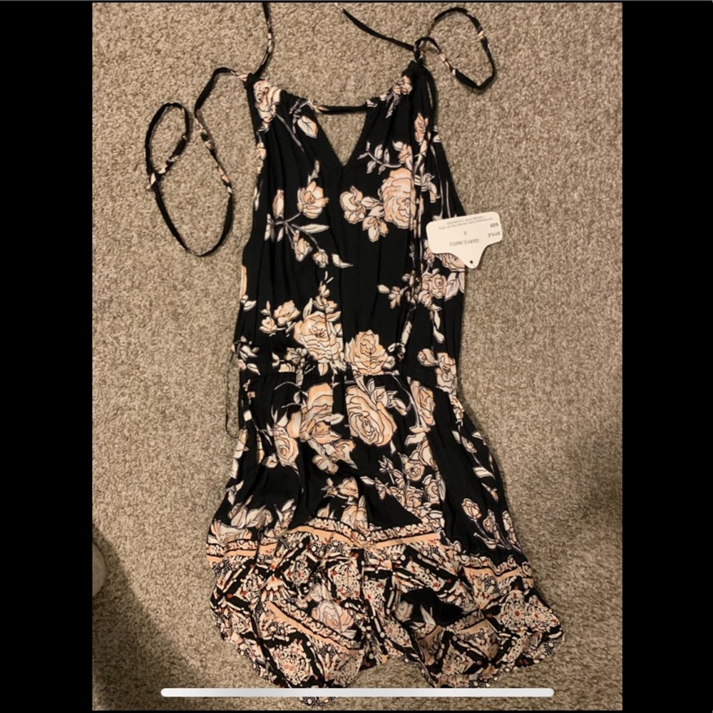 NWTs Boutique high neck and open back romper - size S